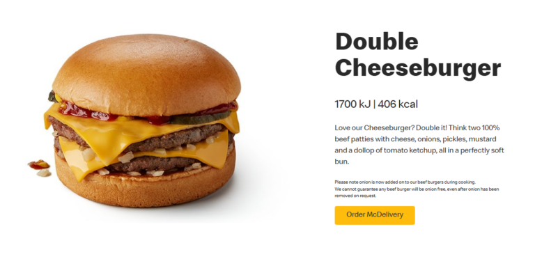 McDonald's Double Cheeseburger